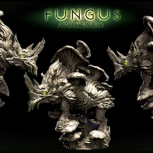 Spore Charger Myconid 28mm 32mm D&D Resin Miniature Dungeons and Dragons Pathfinder RPG Roleplaying Mini Monster Mayhem Fungus Awakened