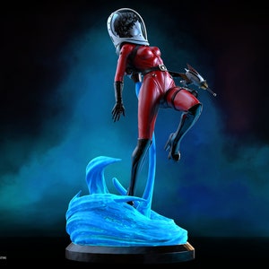 Suzie the Spacegirl SFW 1:10th y 14th Scale Figure Resin Model Kit Sin pintar 3D Resin Print by Ben Douglas of Ritual Casting imagen 4