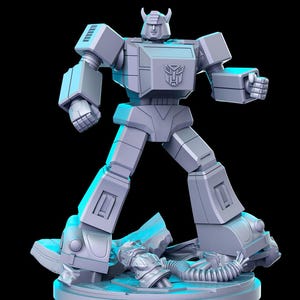 Bumblebee Volkswagen Beetle Autobot Warrior 28 mm 32 mm D&D Resin Miniature Dungeons and Dragons Roleplaying RN Estudio Wonderful 80's Vol 8