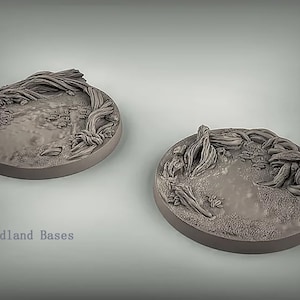 Assorted 50mm Bases for Miniatures - Dungeons and Dragons, Pathfinder, Tabletop - Various Style Bases for Display or Gaming Role Playing