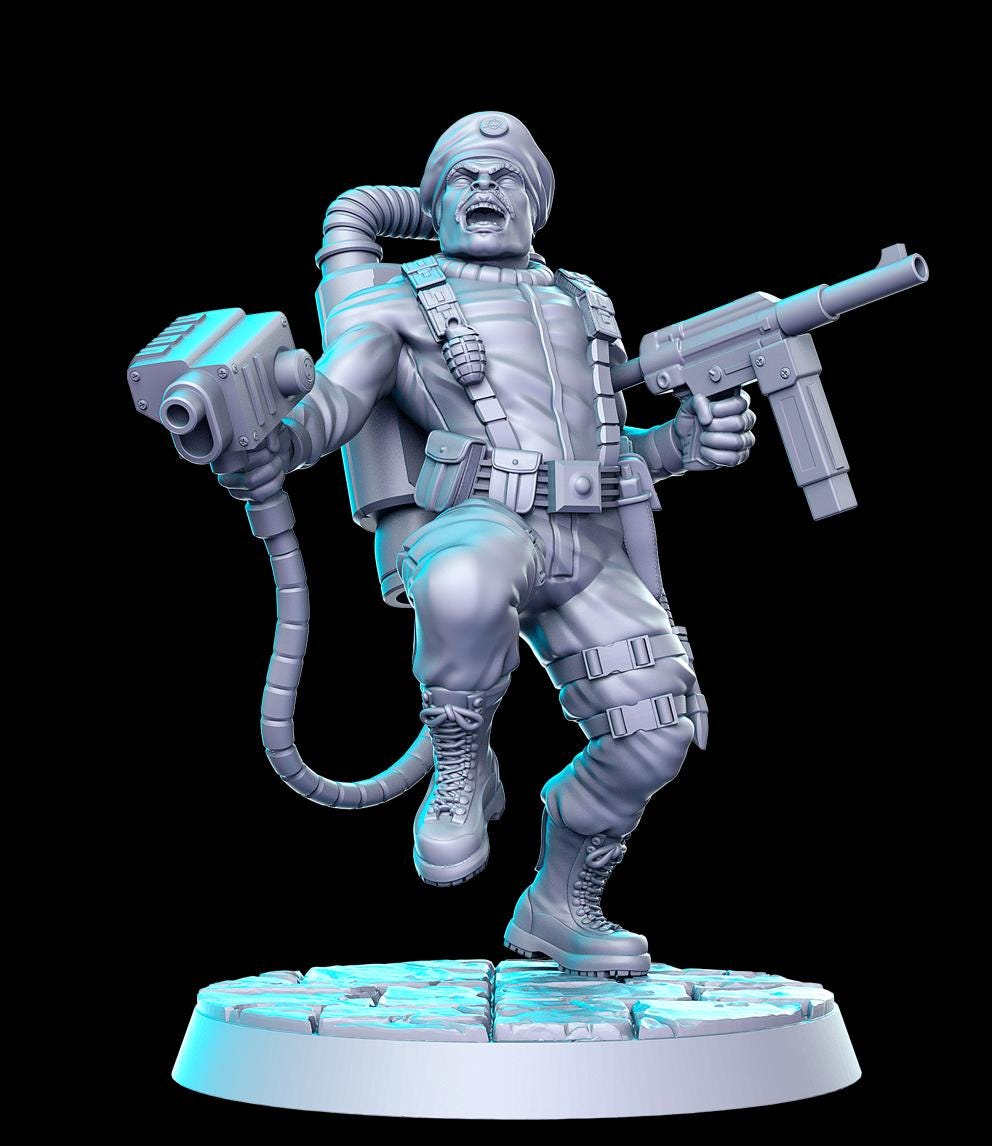 Sgt Stalker Army Ranger American Hero 28mm 32mm D&D Resin Miniature ...