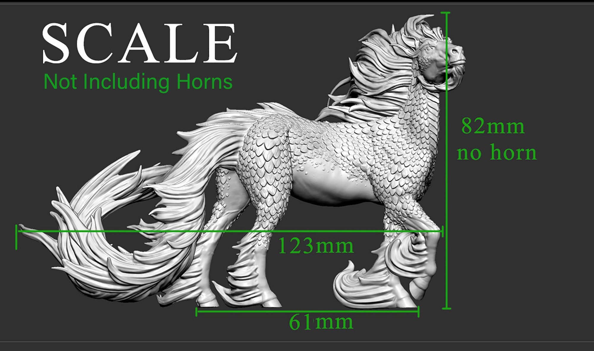Huge Ki-rin Celestial 3D Resin Printed 28mm Miniature Dungeons and ...