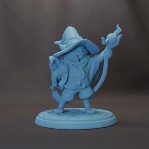 Callum Cat Wizard Ardling or Tabaxi Mage Mini D&D Resin 28mm 32mm or 54mm Miniature Dungeons and Dragons Pathfinder Tabletop Twin Goddess