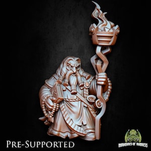 Tordrus Vadnir Mago Clérigo 28 mm 32 mm D&D Resina Mini Dungeons and Dragons Pathfinder RPG de mesa Miniaturas de personagens de Madness Villagers