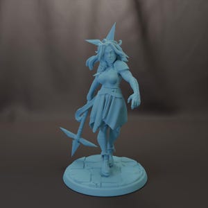 Goliath Halberd Warrior 28mm 32mm 54mm Mini or 75mm Statue D&D Resin Miniature Dungeons and Dragons Roleplaying Twin Goddess Girl Power