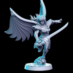 Rose Winged Dragoon 28mm or 32mm D&D Resin Miniature Dungeons and Dragons Pathfinder RPG Roleplaying RN Estudios Minis Legends Vol 1