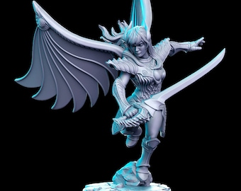 Rose Winged Dragoon 28mm or 32mm D&D Resin Miniature Dungeons and Dragons Pathfinder RPG Roleplaying RN Estudios Minis Legends Vol 1