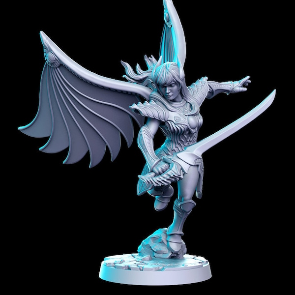 Rose Winged Dragoon 28mm or 32mm D&D Resin Miniature Dungeons and Dragons Pathfinder RPG Roleplaying RN Estudios Minis Legends Vol 1