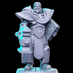 Paladin Knight 28 mm 32 mm D&D miniature en résine Donjons et Dragons Jeu de rôle RN Estudio Blizz Vol 6
