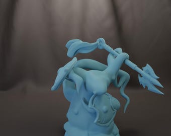 Plasmoid Spearman Slime D&D Resina 28 mm o 32 mm Miniatura Dungeons and Dragons Pathfinder Mesa Twin Goddess Display o RPG Starjammer