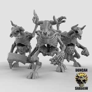 Undead Skeleton Minotaur Monster Minis 28mm Resin Miniatures for Dungeons and Dragons, Pathfinder, Tabletop for Display or Roleplaying Games