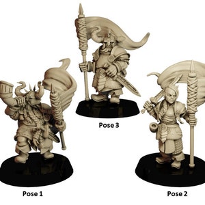 Dwarf Commanders 28mm / 32mm D&D 3D Resina stampata in miniatura Dungeons and Dragons Pathfinder Tabletop RPG Fantasy Character Master Forge