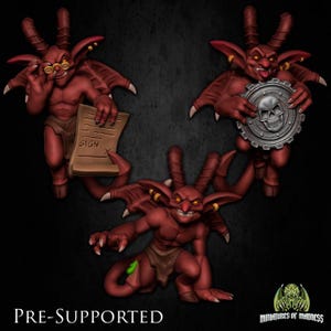 Zestaw Imp Familiar Little Devils 28 mm 32 mm D&D Resin Mini Dungeons and Dragons Pathfinder Tabletop RPG Miniatury postaci szaleństwa WYDANIE