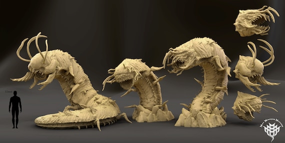 Carrion Crawler Earth Tremor Worm Monster 3D Resin Printed Miniatures D&D  Dungeons and Dragons Pathfinder Tabletop Mini Monster Mayhem RPG -   Canada