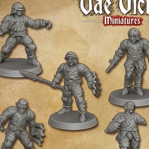 Zombie Horde Undead Guards 28mm 32mm D & D Resin Miniatuur Dungeons en Dragons Pathfinder RPG Roleplaying Vae Victis Undeads of Battlefield