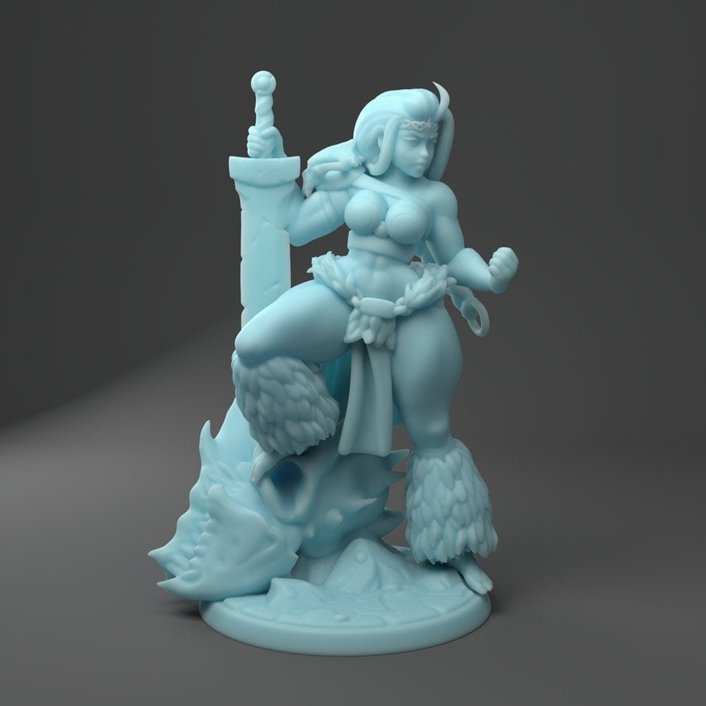 Sexy Female Barbarian W Greatsword D&D 3D Resin Printed 28mm Miniature  Dungeons and Dragons Pathfinder Tabletop Twin Goddess Display or RPG - Etsy