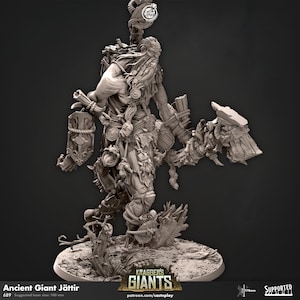 Ancient Giant Jättir 28mm or 32mm D&D Resin Miniature Dungeons and Dragons Pathfinder RPG Roleplaying Cast n Play Minis Kraggers Giants