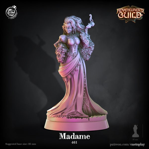 Madame Sexy Brothel Mini D&D 28mm or 32mm Heroic Miniature Dungeons and Dragons Pathfinder Tabletop Display Cast N Play Adventurer's Guild