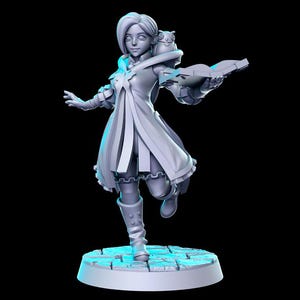 Rinwell Young Female Dahnan Mage Spellcaster Wizard 28mm 32mm D&D Resin Miniature Dungeons and Dragons Roleplaying RN Estudio JRPG Vol 21