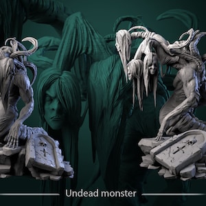 Undead Monster False Hydra 28mm or 32mm D&D Resin Miniature Dungeons and Dragons Pathfinder Roleplaying White Werewolf Tavern Lifeless Eyes