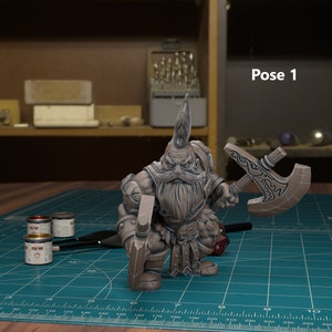 Dwarf Axemen - 28mm or 32mm D&D Resin Miniature Dungeons and Dragons Pathfinder RPG Roleplaying TytanTroll Minis