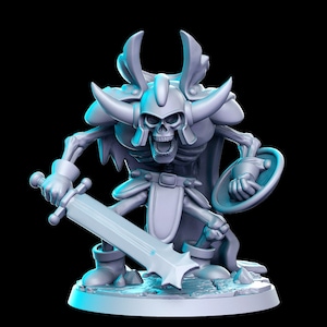 Squelette Morts-vivants Anime Monster Mini D&D Résine 32mm 28mm Donjons Miniatures Dragons DnD Pathfinder Tabletop Display RPG RN Estudio JRPG Vol 3