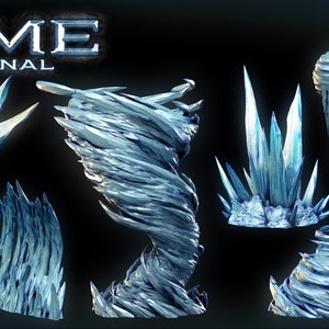 Ice Spells Tornado Dome Sphere 28mm 32mm D&D Resin Miniature Dungeons Dragons Pathfinder RPG Roleplaying Mini Monster Mayhem Rime Eternal