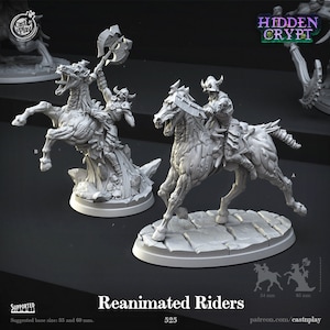 Gereanimeerde Riders Undead Zombies D & D Resin 28mm 32mm Miniaturen Dungeons and Dragons Pathfinder Tabletop Display Cast N Play Hidden Crypt