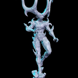 Ifrit Antlered Evil Demon Villain Mini 28mm or 32mm D&D Resin Miniature Dungeons and Dragons Pathfinder Roleplaying RN Estudios JRPG 14