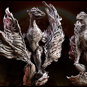 Everburn Serpent Dragon 2 28mm or 32mm D&D Resin Miniature Dungeons Dragons Pathfinder RPG Roleplaying Mini Monster Mayhem Inferno All Burn