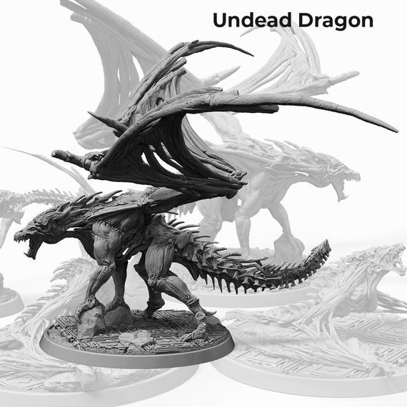 アンデッド ドラゴン ドラコリッチ 精巧な樹脂製ミニチュア 28 mm 32 
