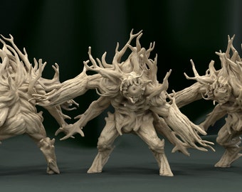 Planta Monstruo Astilla Maldita Grande de 28 mm, Resina 3D Impresa, Miniatura de D&D, Dungeons and Dragons, Pathfinder, Mesa para Exhibición o Juego de Rol