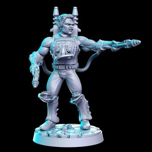 Rangerio 1980s Action Hero Wonderful 80s Vol 2 D&D Resin 32mm 28mm Miniature Dungeons Dragons DnD Pathfinder Tabletop Display RPG RN Estudio