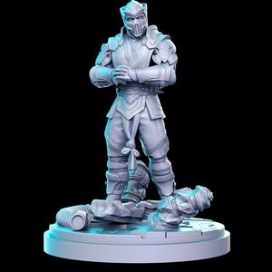 Subzero Ninja Fighter Assassin 28mm 32mm D&D Resin Miniature Dungeons and Dragons Roleplaying RN Estudio JRPG Vol 19 Death Match Vol 1