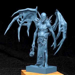 Soul Reaper Underworld Demon 75mm Scale Resin Statue Dungeons and Dragons Pathfinder Tabletop Display RPG Creature Armory