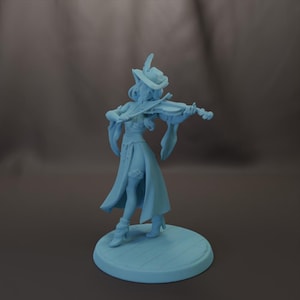 Silv the Bard Reforged (Standing) 28mm 32mm 54mm or 75mm Statue D&D Resin Miniature Dungeons and Dragons Roleplaying Twin Goddess Elf Mini