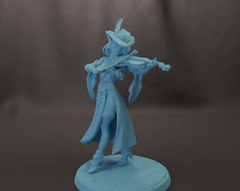 Silv el Bardo Reforjado (De pie) Estatua de 28 mm, 32 mm, 54 mm o 75 mm Miniatura de resina de D&D Juego de rol de mazmorras y dragones Miniatura de elfo de diosa gemela