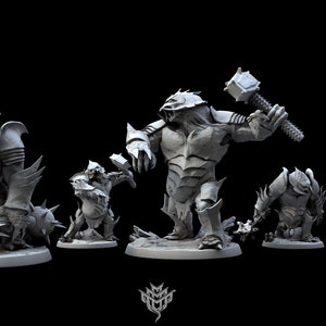 Trolls Large Giants D&D Creatures Resin Printed Miniature Dungeons and Dragons Pathfinder Tabletop Mini Monster Mayhem for Display or RPG