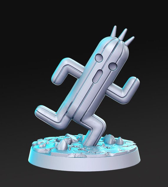Kaktulon Cactus Man Fantasy Cactuar 3D D&D Resin Printed 32mm/28mm  Miniature Dungeons Dragons DnD Pathfinder Tabletop Display RPG RN Estudio