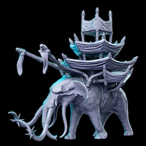 Mumakil Oliphaunt 28mm 32mm D&D Resin Miniature Dungeons and Dragons Pathfinder RPG Roleplaying RN Estudios Minis Against the Shadows Vol 3