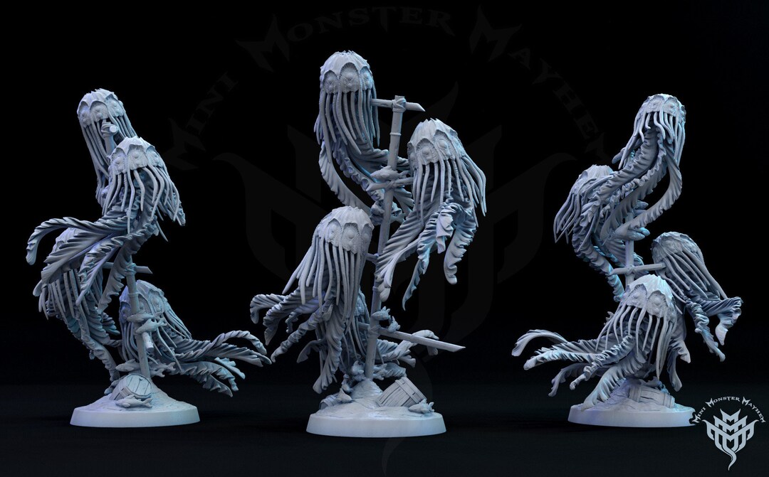 Jellyfish Swarm 28mm 3D Resin Printed D&D Undersea Miniature Dungeons