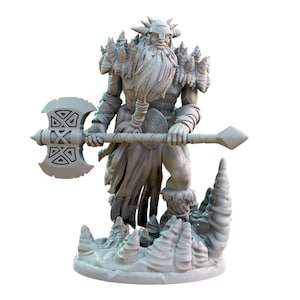 Huge Frost Giant Mini D&D Resin 28mm 32mm Miniature Dungeons and Dragons DnD Pathfinder Tabletop RPG Figure Hexy Studios Instant Encounters