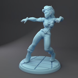 Maggona Orc Pinup Dancer D&D 28mm or 32mm Bard Miniature Dungeons and Dragons DnD Pathfinder Tabletop Twin Goddess Display Synthwave RPG