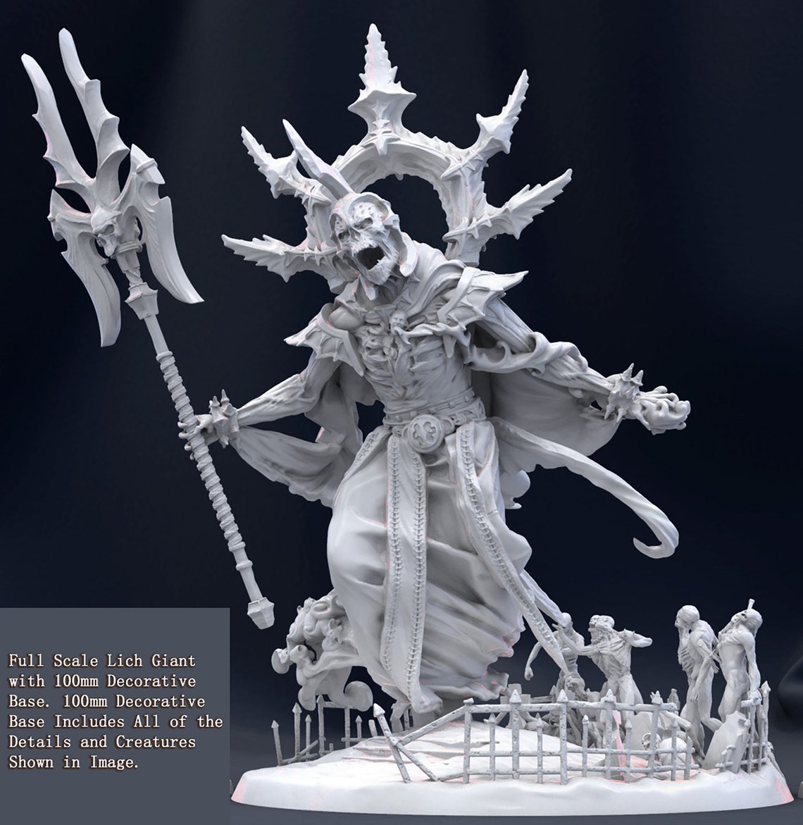 Undead Lich Becomes A Paladin Lich Undead Wizard 28mm 3D Resin Printed Miniature Dungeons - Etsy UK