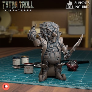 Goblin Imposter Figure NPC 28mm or 32mm Resin Minis D&D Dungeons and Dragons Pathfinder Fantasy DnD Tabletop RPG TytanTroll Miniature