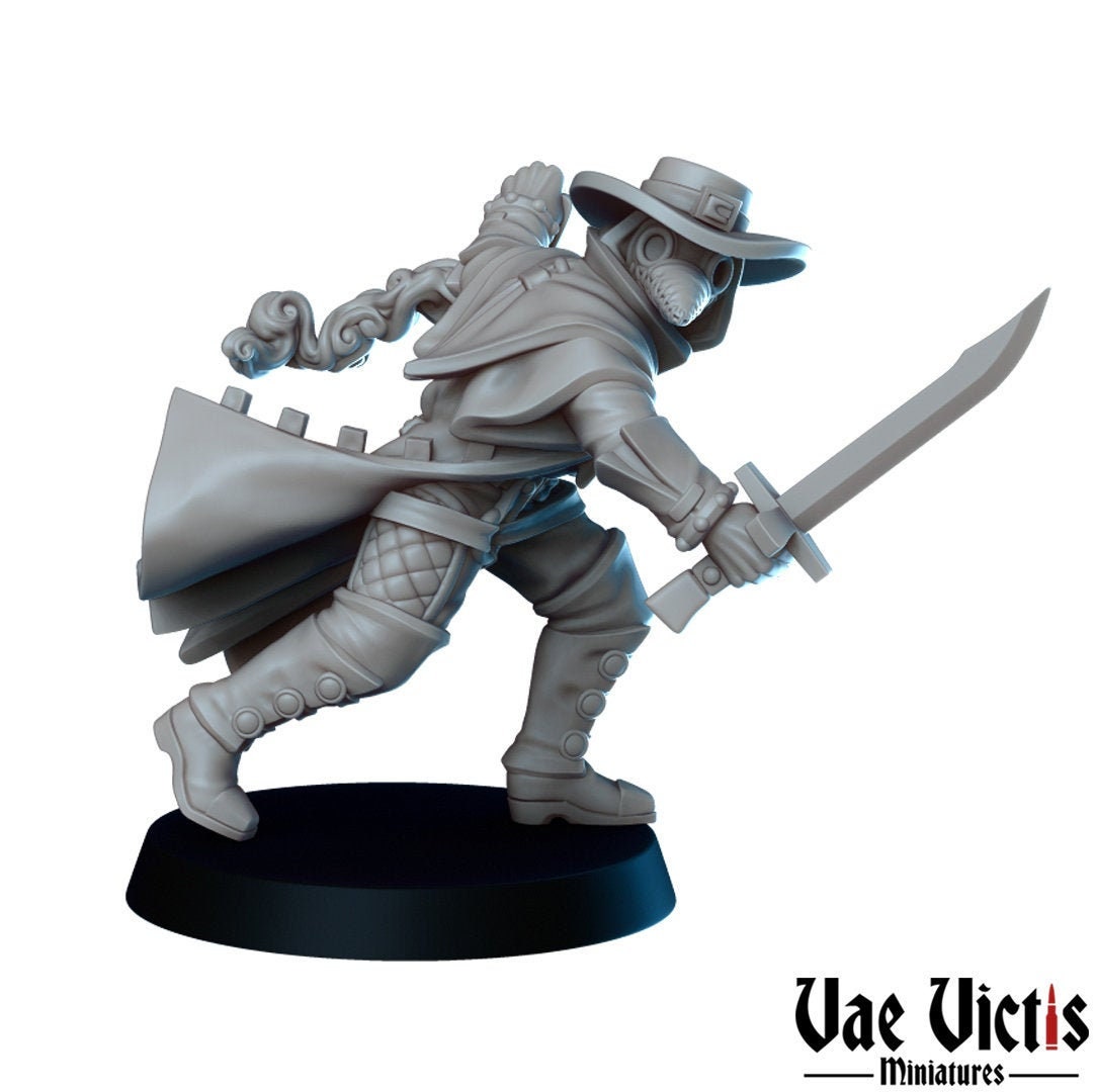 Miniature Toys Plague Doctor Tabletop Miniature Tabletop Oathmark Warhammer Plague Doctor 32 mm