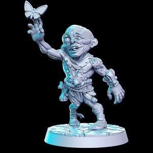 Grolu the Gnome D&D Resin Printed 32mm / 28mm Miniature Dungeons Dragons DnD Pathfinder Tabletop Display Witchman 3 RN Estudio