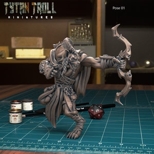 Gnoll Archers 28mm or 32mm Resin Minis D&D Dungeons and Dragons Pathfinder Fantasy DnD Tabletop for Display or RPG TytanTroll Miniatures