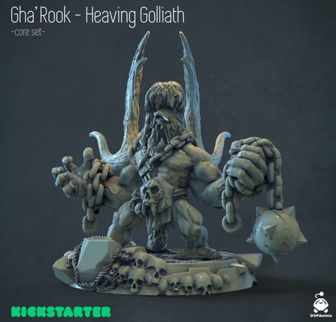 Massive Barbarian Gha'rook 32mm 28mm 3D Resin Printed Miniature ...