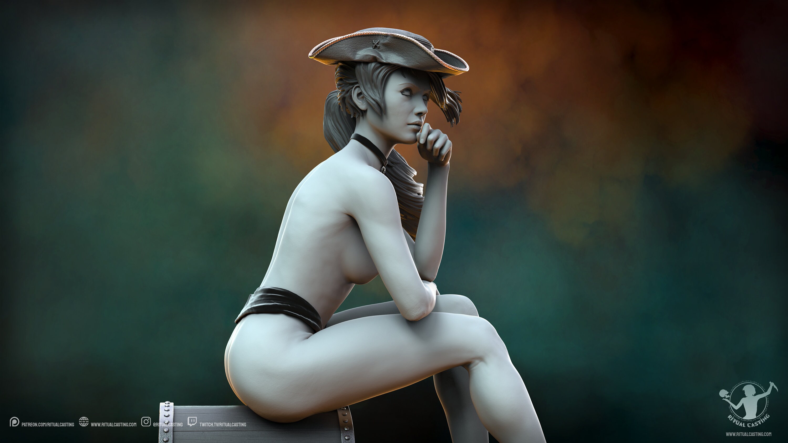 Anne Bonny Nsfw Nude Pirate Captain 1:10th And 14th